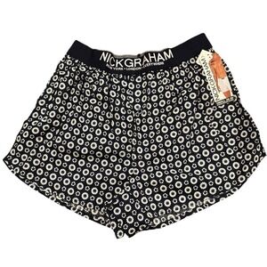 Nick Graham Woven Boxer Shorts Small 28-30 Floral Navy NWT
